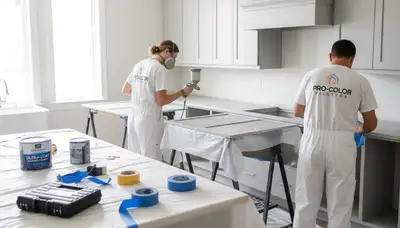Cabinet painting in San Francisco, CA for durable kitchen finishes in coastal moisture