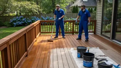 San Francisco deck staining service protecting wood from fog, salt air, and sun damage