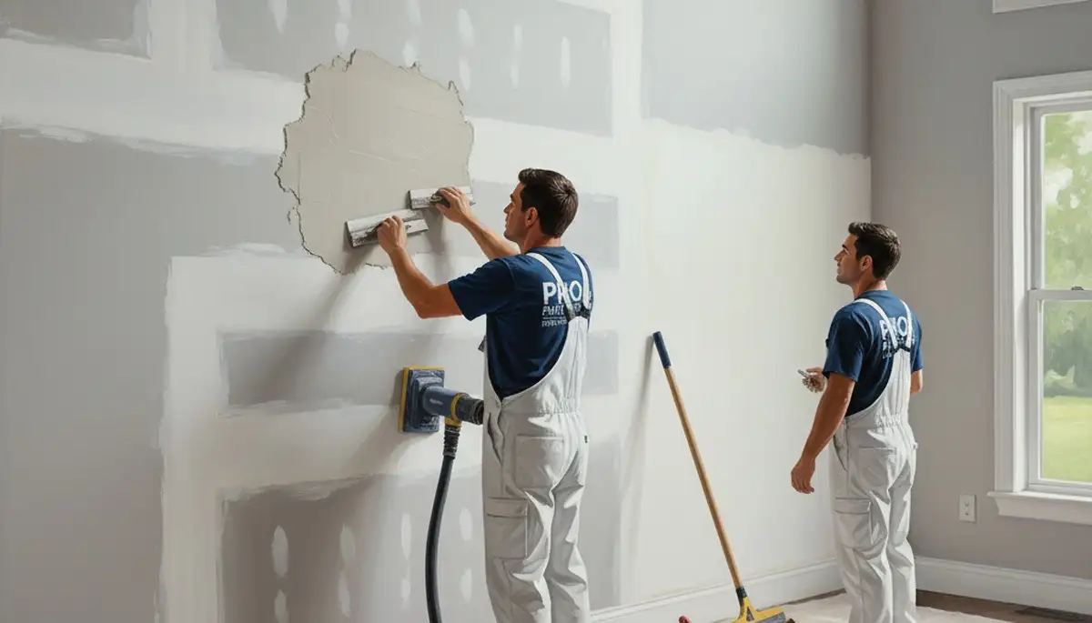 San Francisco drywall repair pros patching damaged walls for a smooth paint-ready finish