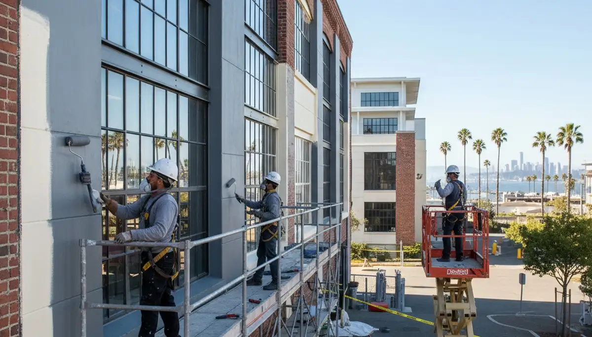 Painting contractors in San Francisco, CA on a residential exterior project