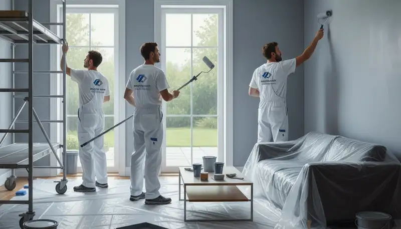 San Francisco interior house painting team painting a home in CA with professional residential service