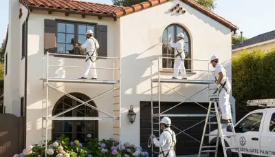 San Francisco, CA painting contractor completing a professional interior painting service
